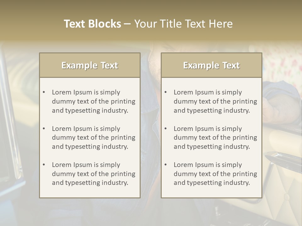 A Man With A Stethoscope In His Hand Leaning Out Of A Car PowerPoint Template