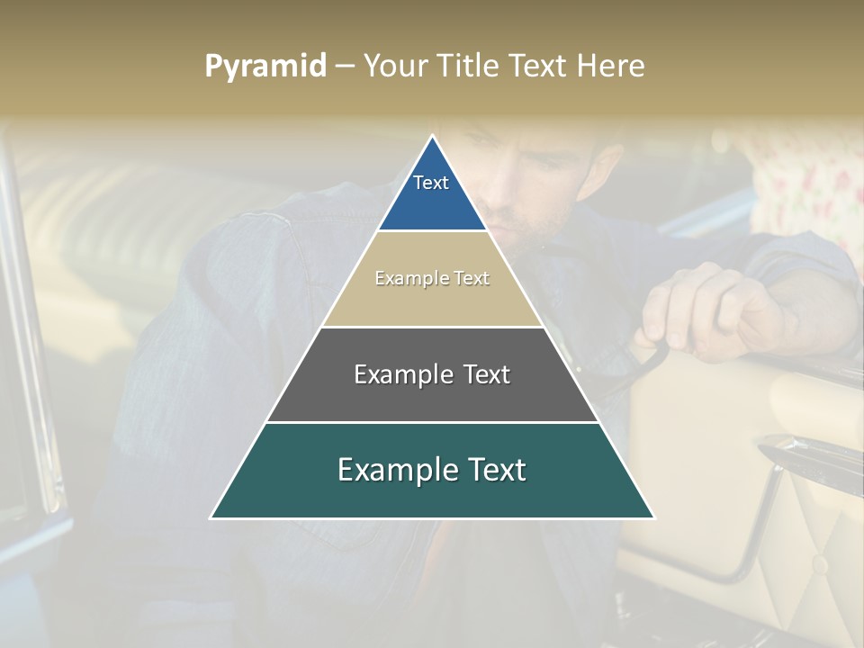 A Man With A Stethoscope In His Hand Leaning Out Of A Car PowerPoint Template