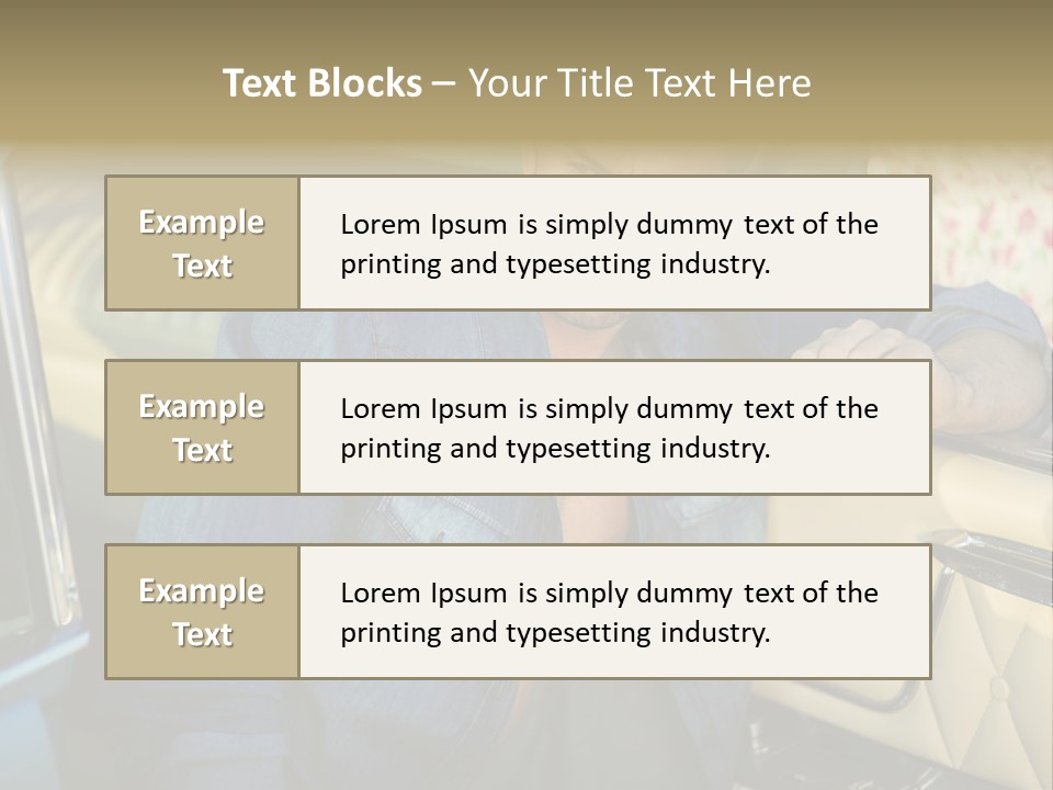 A Man With A Stethoscope In His Hand Leaning Out Of A Car PowerPoint Template