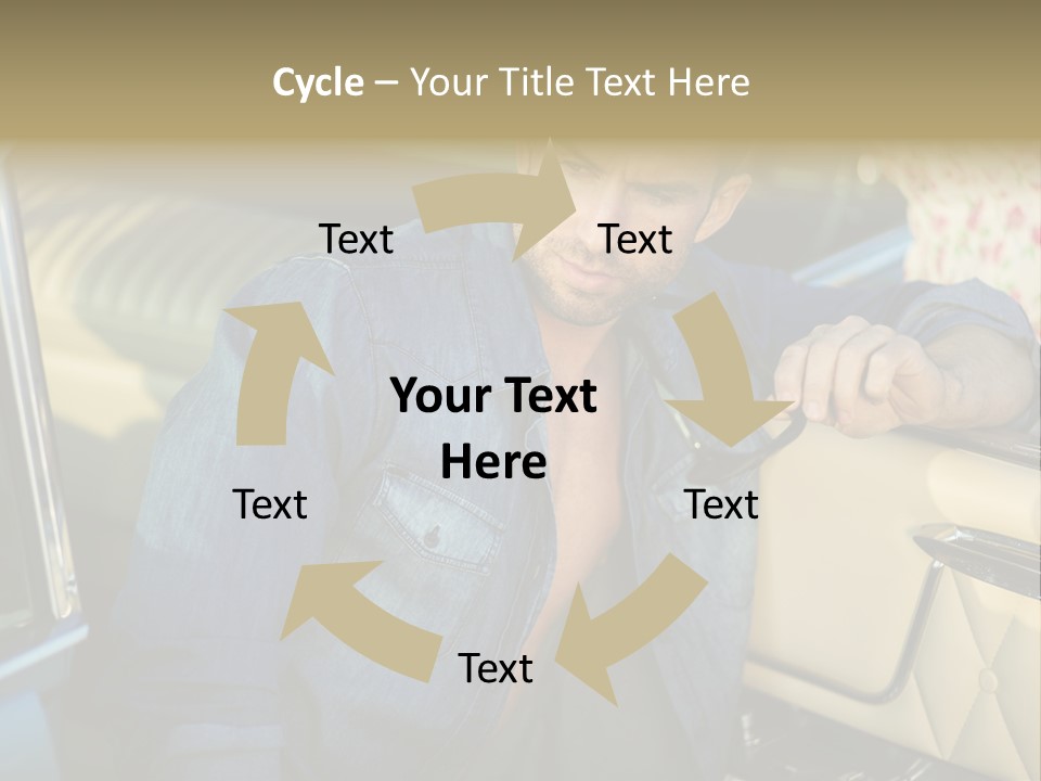 A Man With A Stethoscope In His Hand Leaning Out Of A Car PowerPoint Template