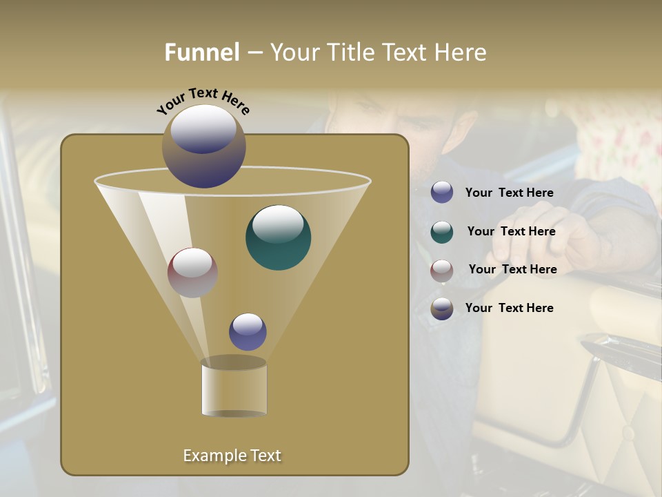 A Man With A Stethoscope In His Hand Leaning Out Of A Car PowerPoint Template