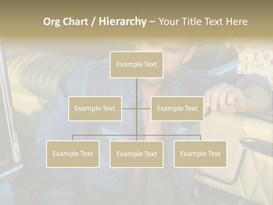 A Man With A Stethoscope In His Hand Leaning Out Of A Car PowerPoint Template