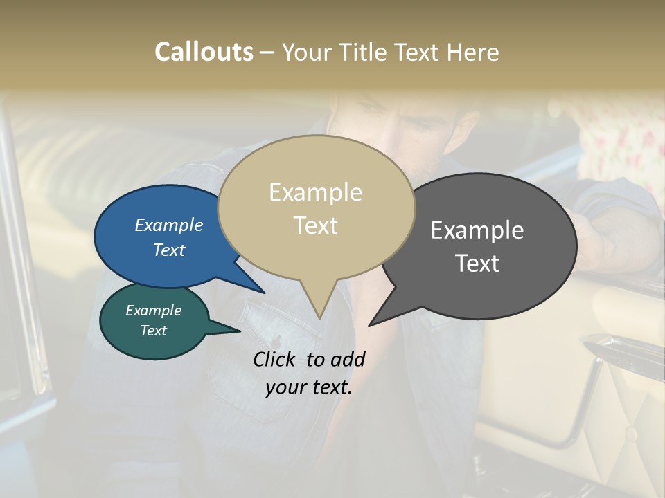 A Man With A Stethoscope In His Hand Leaning Out Of A Car PowerPoint Template