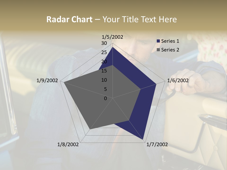 A Man With A Stethoscope In His Hand Leaning Out Of A Car PowerPoint Template