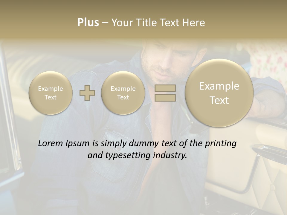 A Man With A Stethoscope In His Hand Leaning Out Of A Car PowerPoint Template