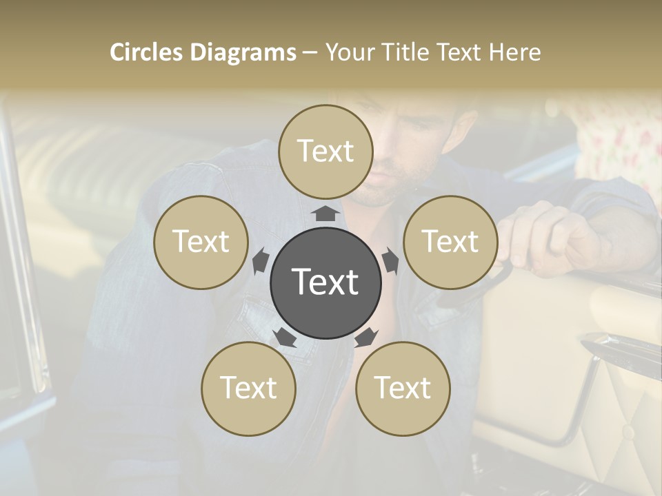 A Man With A Stethoscope In His Hand Leaning Out Of A Car PowerPoint Template