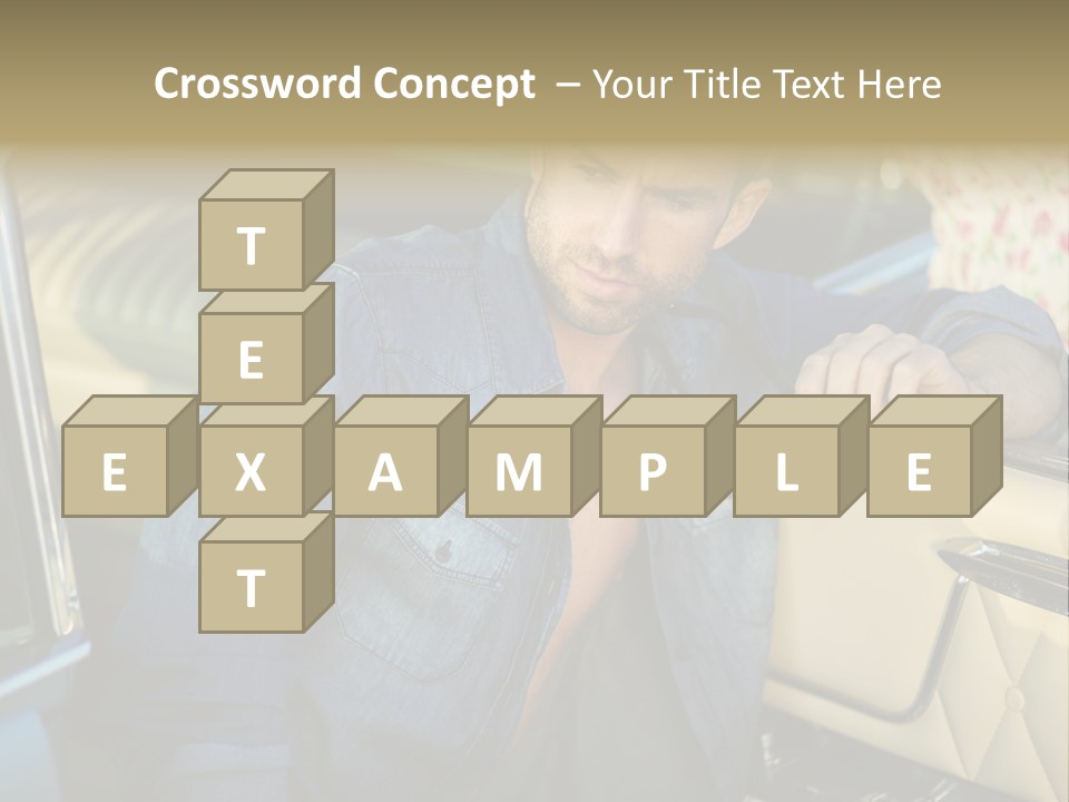 A Man With A Stethoscope In His Hand Leaning Out Of A Car PowerPoint Template