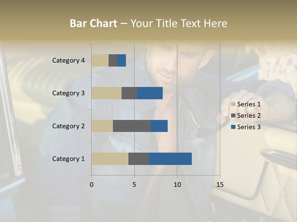 A Man With A Stethoscope In His Hand Leaning Out Of A Car PowerPoint Template