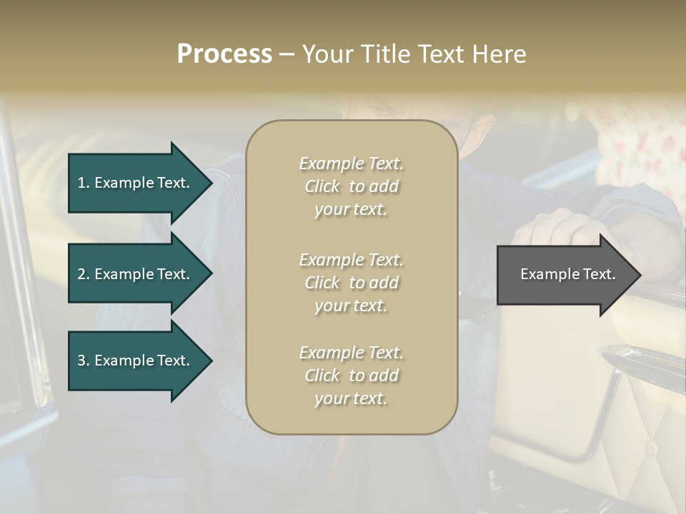 A Man With A Stethoscope In His Hand Leaning Out Of A Car PowerPoint Template