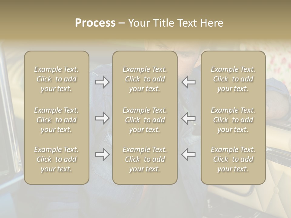 A Man With A Stethoscope In His Hand Leaning Out Of A Car PowerPoint Template