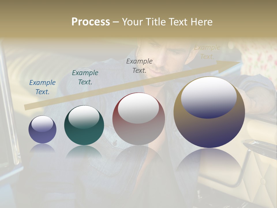 A Man With A Stethoscope In His Hand Leaning Out Of A Car PowerPoint Template