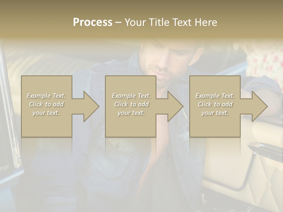 A Man With A Stethoscope In His Hand Leaning Out Of A Car PowerPoint Template
