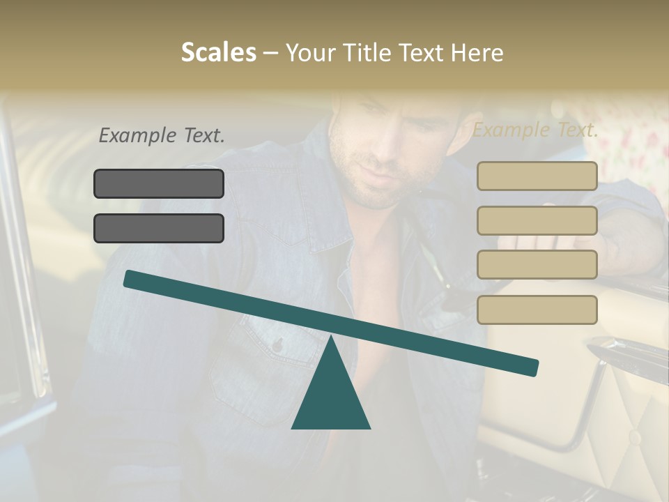 A Man With A Stethoscope In His Hand Leaning Out Of A Car PowerPoint Template