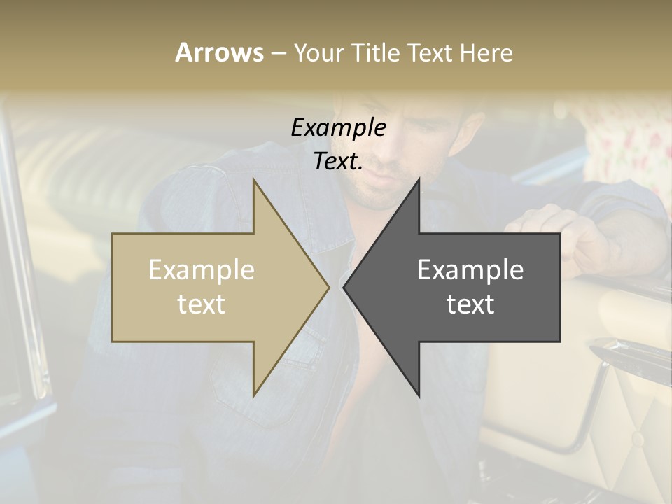 A Man With A Stethoscope In His Hand Leaning Out Of A Car PowerPoint Template