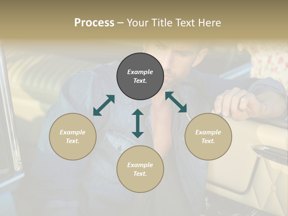 A Man With A Stethoscope In His Hand Leaning Out Of A Car PowerPoint Template