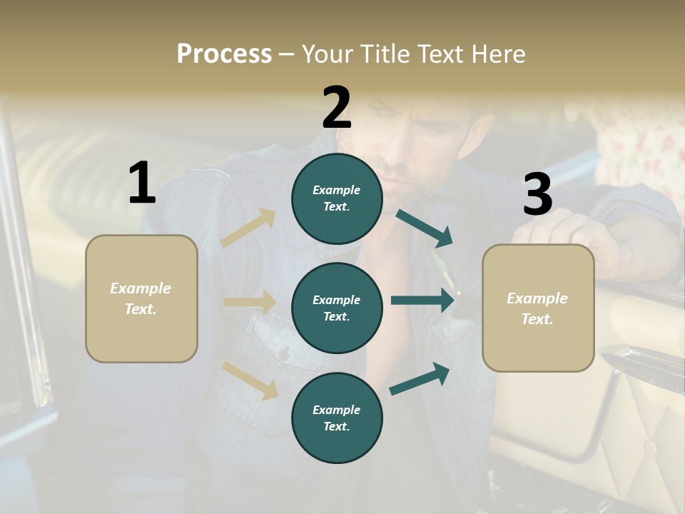 A Man With A Stethoscope In His Hand Leaning Out Of A Car PowerPoint Template