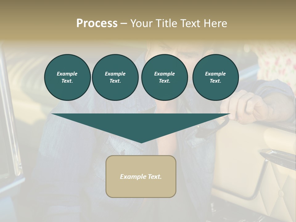 A Man With A Stethoscope In His Hand Leaning Out Of A Car PowerPoint Template