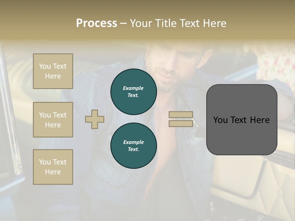 A Man With A Stethoscope In His Hand Leaning Out Of A Car PowerPoint Template