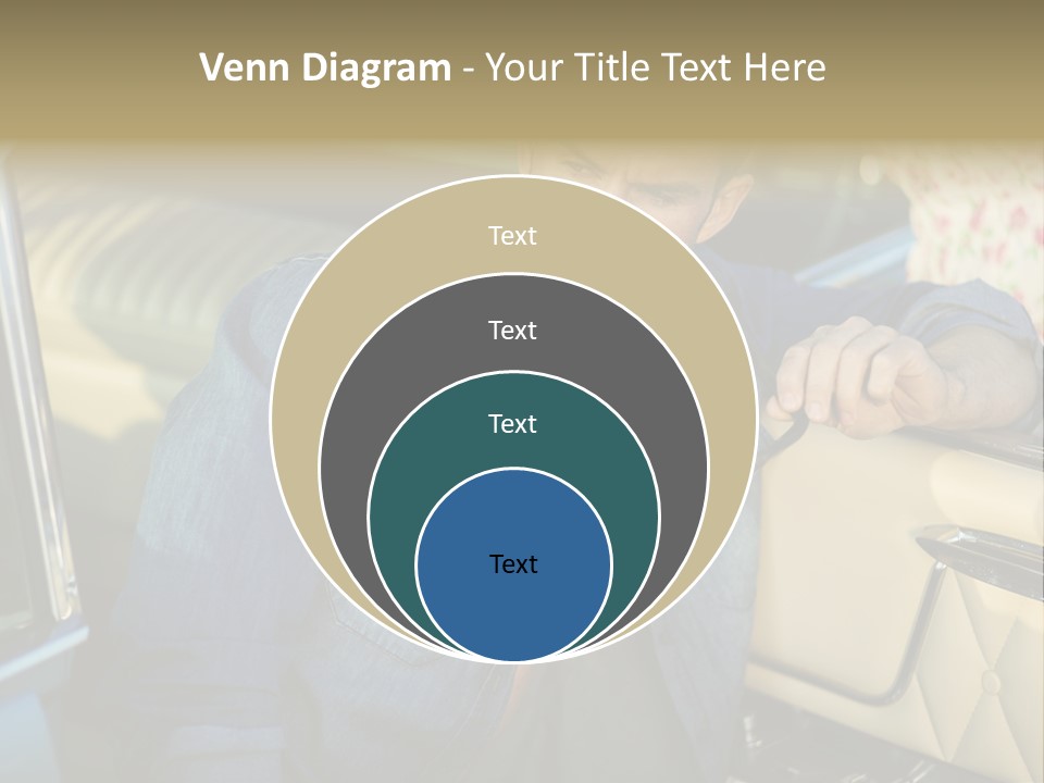 A Man With A Stethoscope In His Hand Leaning Out Of A Car PowerPoint Template