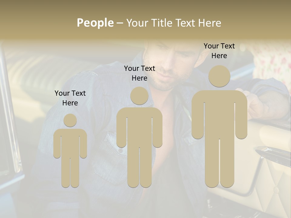 A Man With A Stethoscope In His Hand Leaning Out Of A Car PowerPoint Template