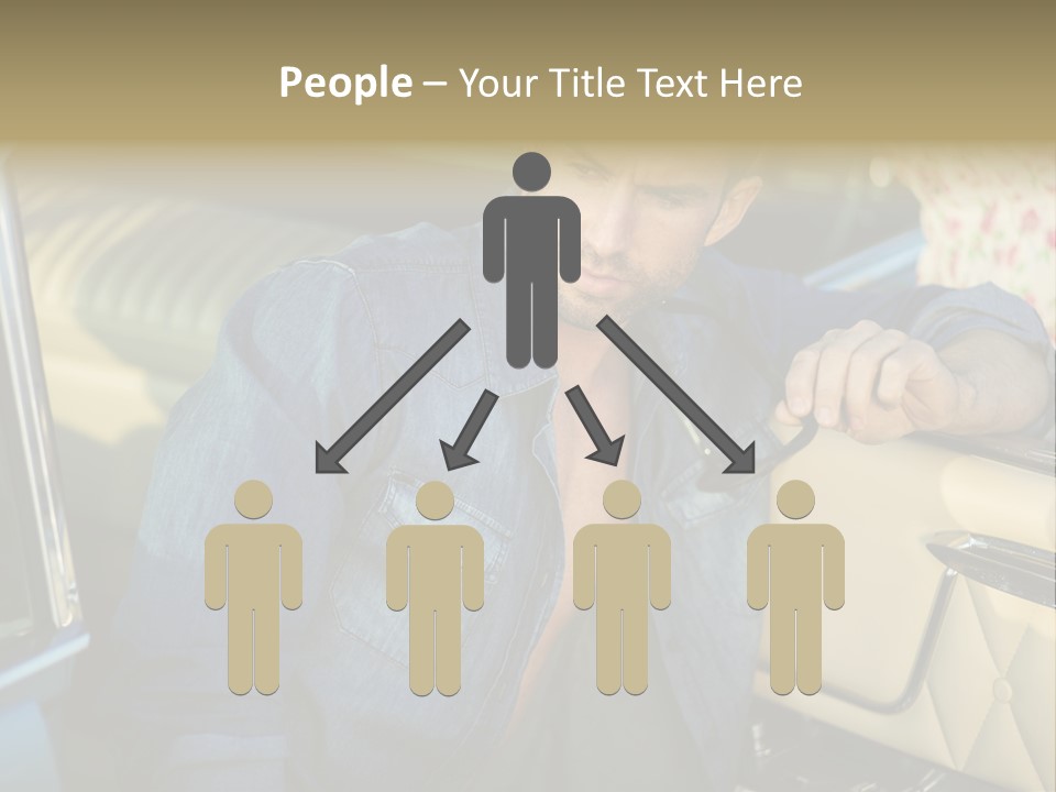 A Man With A Stethoscope In His Hand Leaning Out Of A Car PowerPoint Template