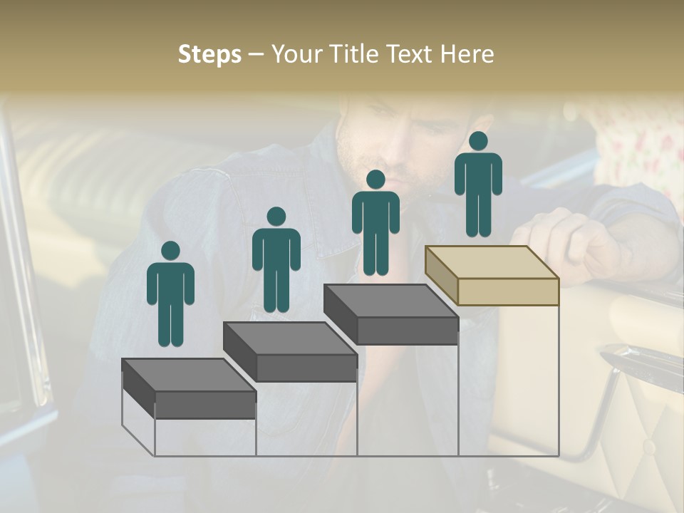 A Man With A Stethoscope In His Hand Leaning Out Of A Car PowerPoint Template