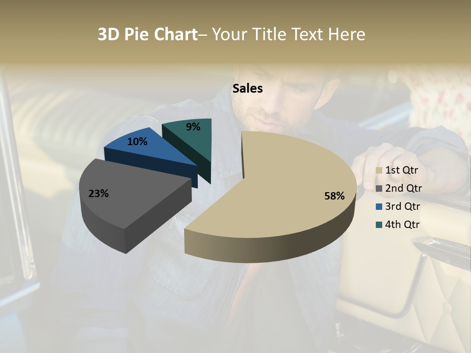 A Man With A Stethoscope In His Hand Leaning Out Of A Car PowerPoint Template