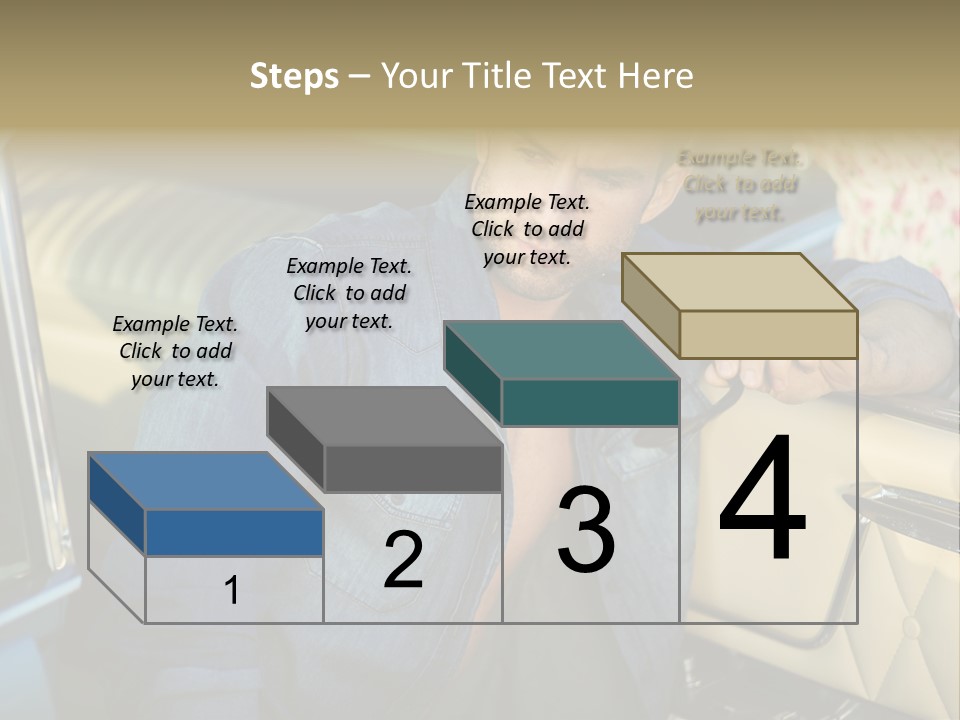 A Man With A Stethoscope In His Hand Leaning Out Of A Car PowerPoint Template