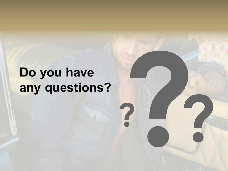 A Man With A Stethoscope In His Hand Leaning Out Of A Car PowerPoint Template