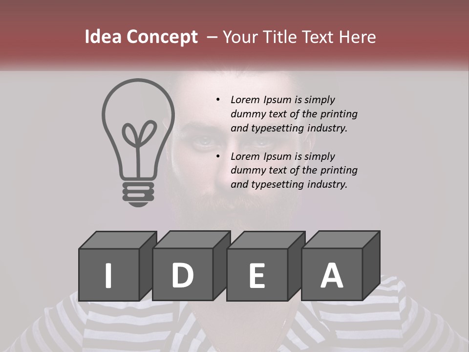 A Man With A Beard Wearing A Hat PowerPoint Template