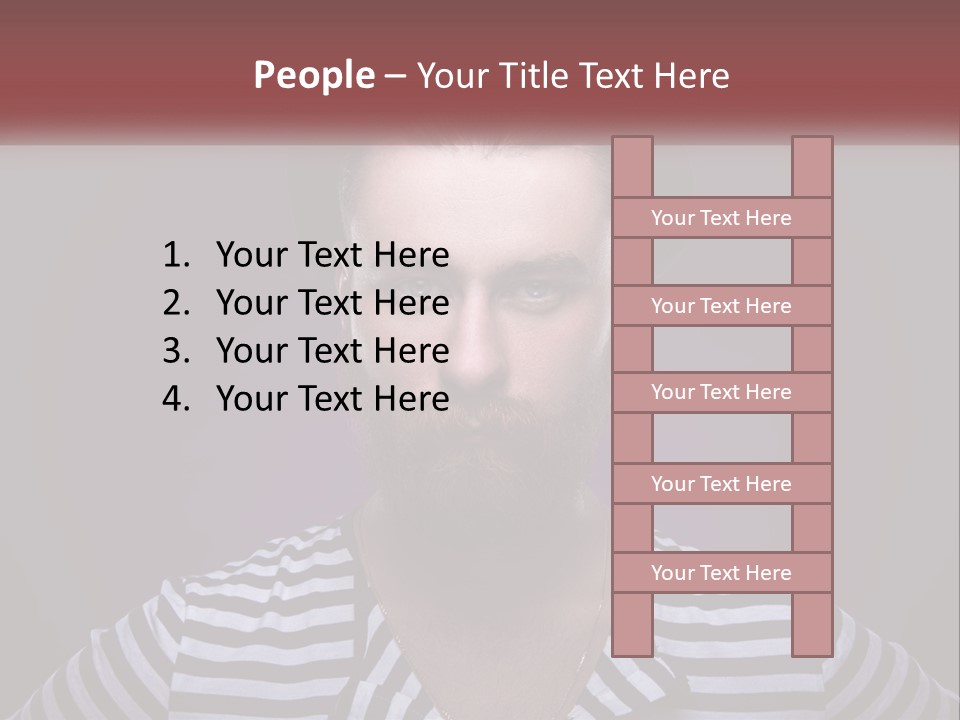 A Man With A Beard Wearing A Hat PowerPoint Template