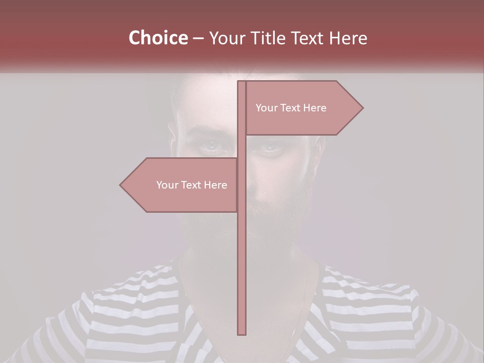 A Man With A Beard Wearing A Hat PowerPoint Template