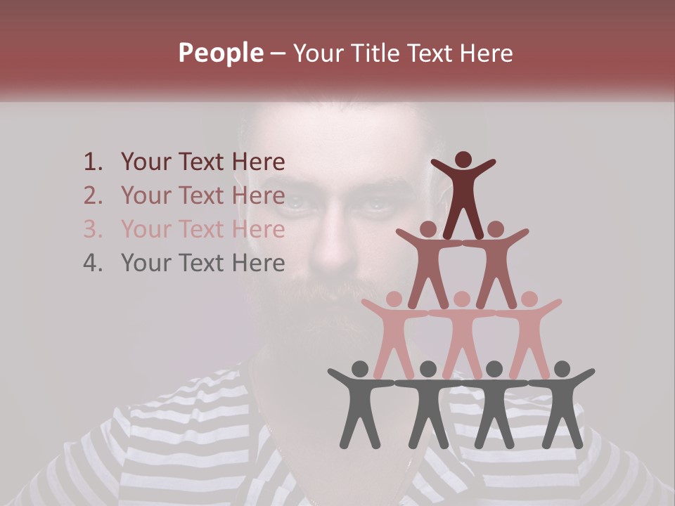 A Man With A Beard Wearing A Hat PowerPoint Template