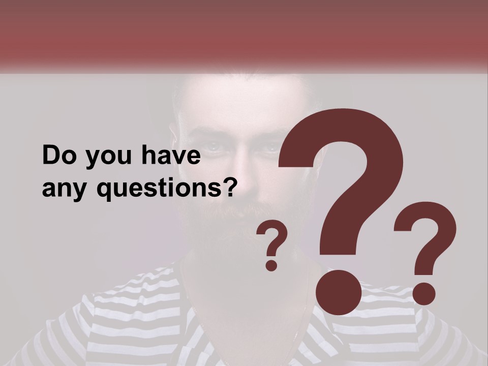 A Man With A Beard Wearing A Hat PowerPoint Template