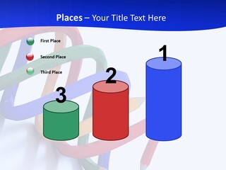 A 3D Image Of A Spiral Of Colored Pencils PowerPoint Template