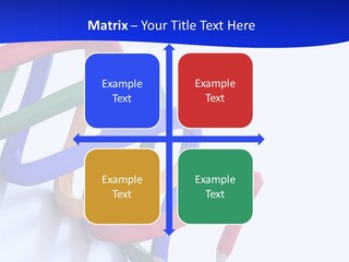 A 3D Image Of A Spiral Of Colored Pencils PowerPoint Template