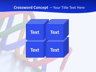 A 3D Image Of A Spiral Of Colored Pencils PowerPoint Template