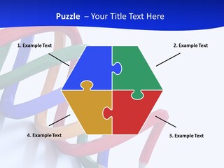 A 3D Image Of A Spiral Of Colored Pencils PowerPoint Template