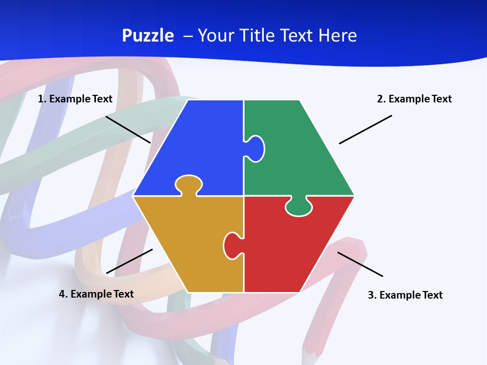 A 3D Image Of A Spiral Of Colored Pencils PowerPoint Template