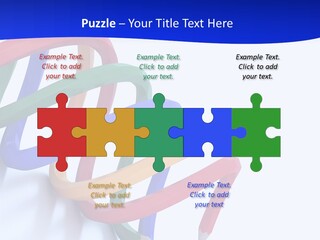 A 3D Image Of A Spiral Of Colored Pencils PowerPoint Template