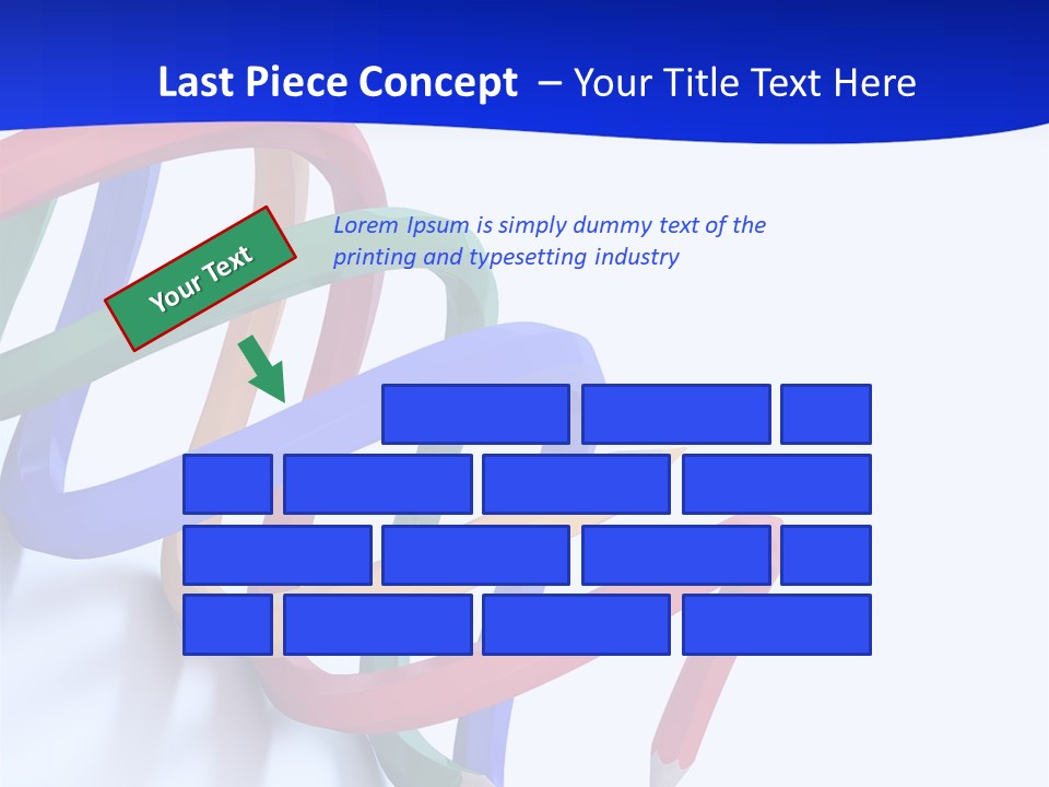 A 3D Image Of A Spiral Of Colored Pencils PowerPoint Template