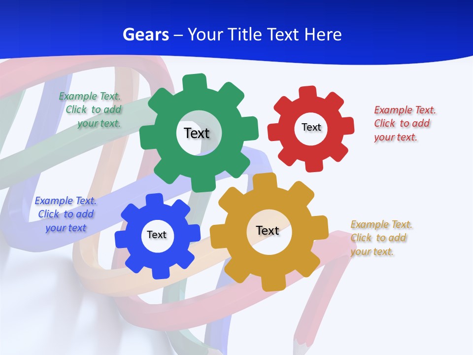 A 3D Image Of A Spiral Of Colored Pencils PowerPoint Template