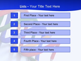 A 3D Image Of A Spiral Of Colored Pencils PowerPoint Template