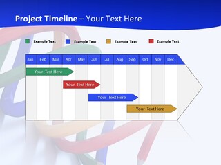 A 3D Image Of A Spiral Of Colored Pencils PowerPoint Template