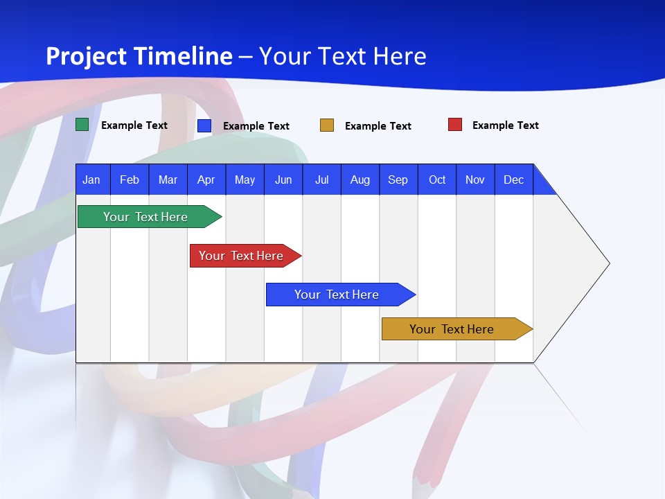 A 3D Image Of A Spiral Of Colored Pencils PowerPoint Template