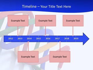 A 3D Image Of A Spiral Of Colored Pencils PowerPoint Template