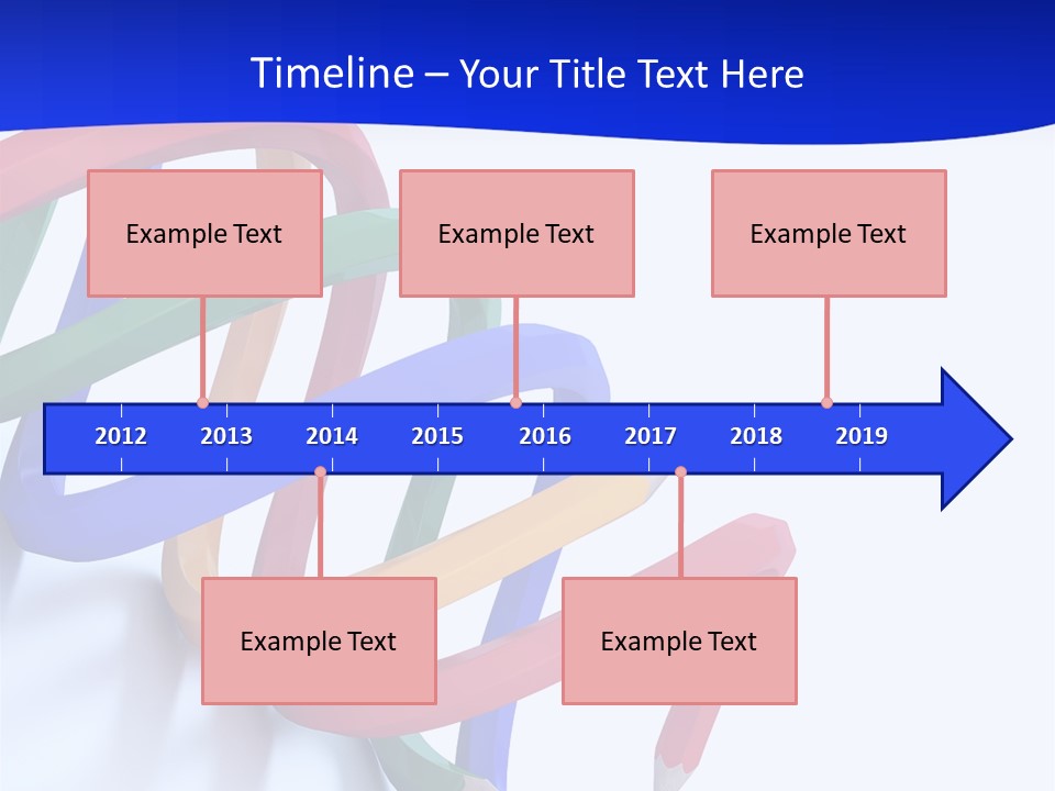 A 3D Image Of A Spiral Of Colored Pencils PowerPoint Template
