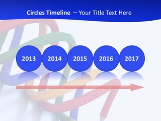 A 3D Image Of A Spiral Of Colored Pencils PowerPoint Template