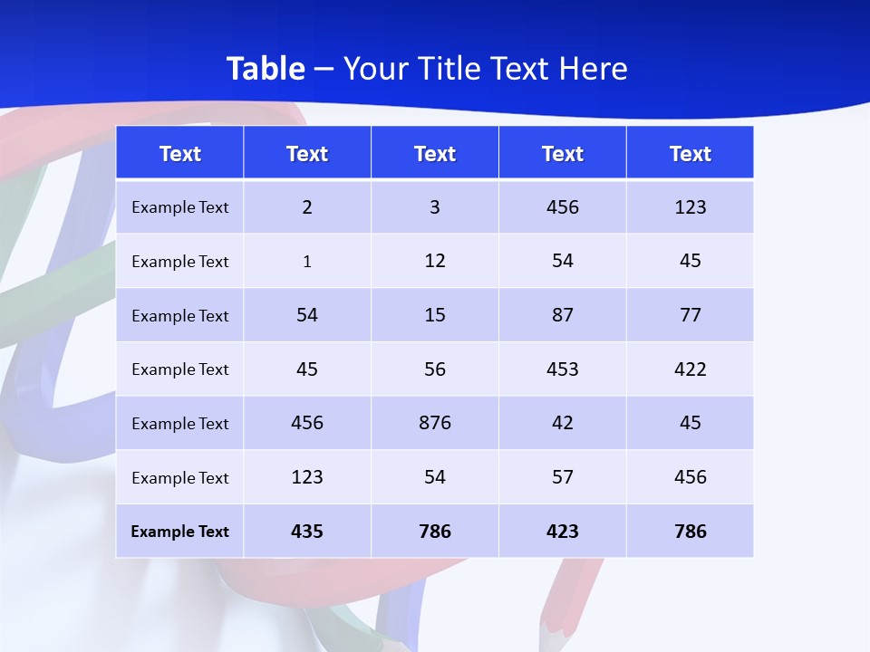 A 3D Image Of A Spiral Of Colored Pencils PowerPoint Template