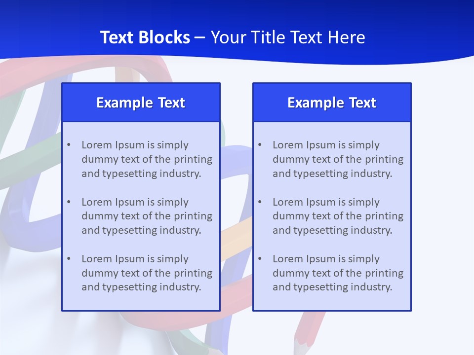 A 3D Image Of A Spiral Of Colored Pencils PowerPoint Template